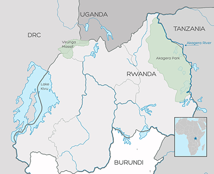 Rwanda Location Map