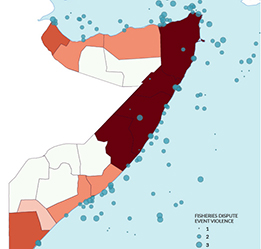 Fisheries Conflict Intensity by region Map