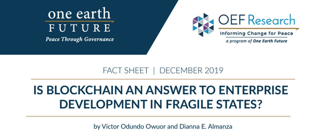 Is Blockchain an Answer to Enterprise Development in Fragile States?