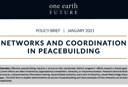 Networks and Coordination in Peacebuilding