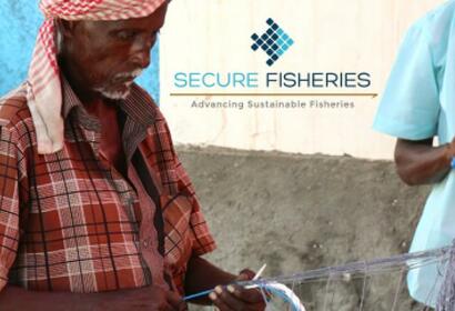 Man holding a fishing net